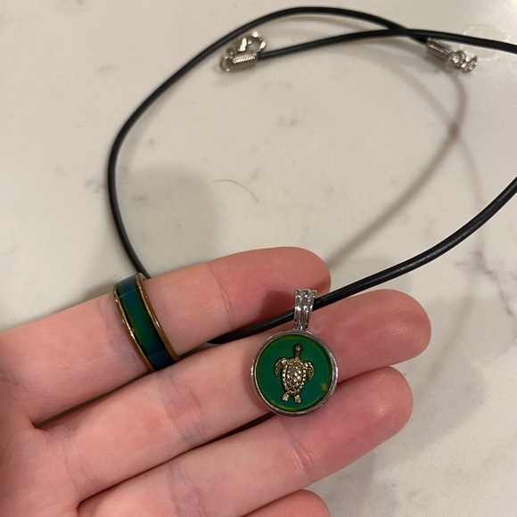 90s Mood Ring / Mood Necklace Duo - Yes they still work!! - Picture 3 of 3
